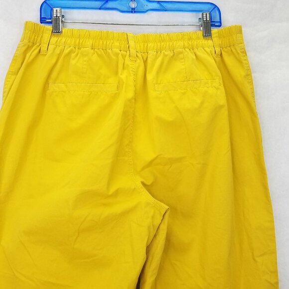 Sundance Junie Jo Chino Pants Womens Petite 14 Clover Yellow Straight Leg Cotton - Picture 8 of 15
